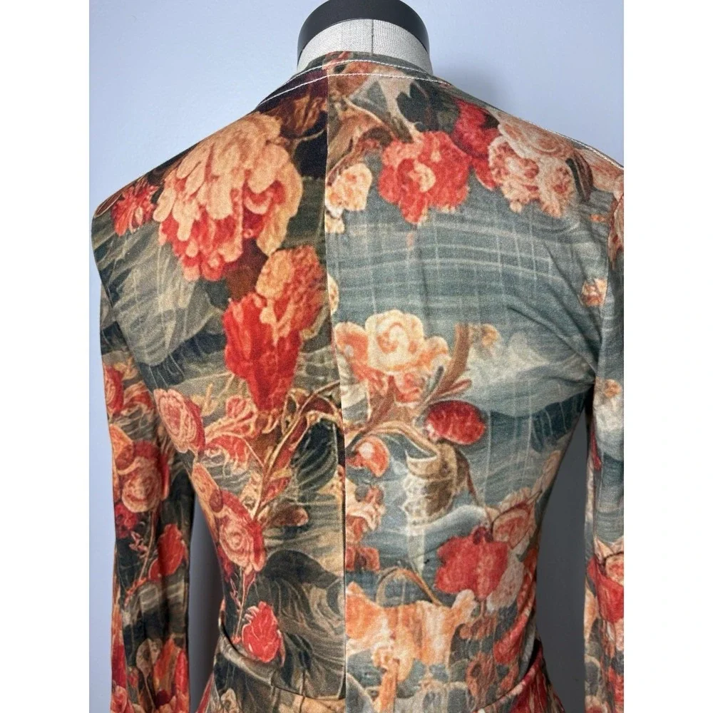 The Kit Women's Boho Artsy Women's S Long Sleeve Vintage Inspired Red Surfer Top - Picture 8 of 10